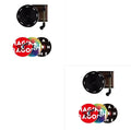 Black turntable car aroma diffuser with ocean scent fragrance tablet on car dashboard