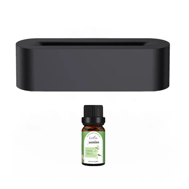 White square flame aroma diffuser with LED lights and water mist emission