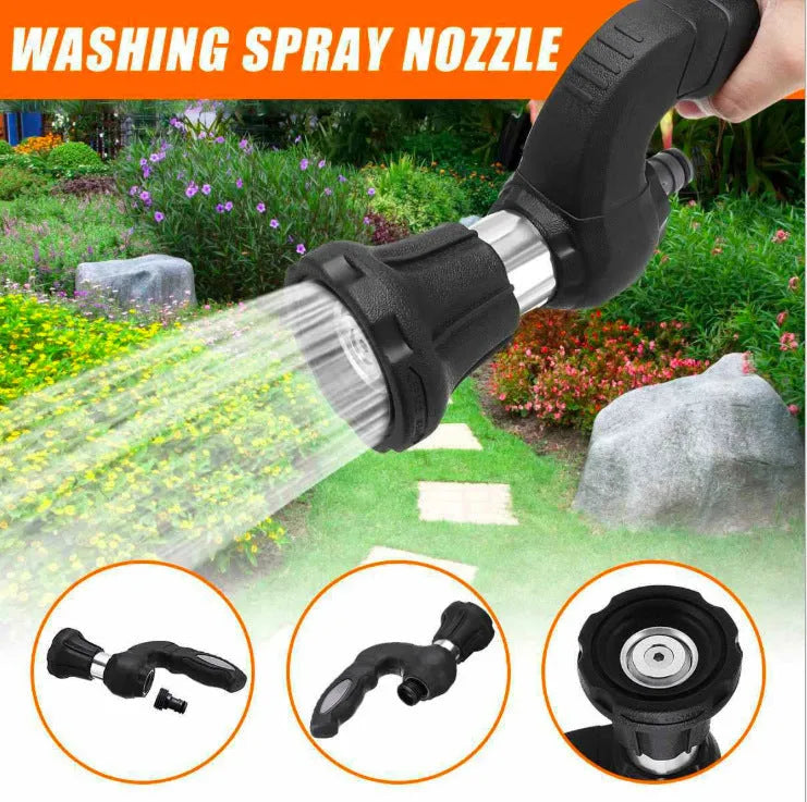 Mighty Power Hose Blaster Nozzle black with five spray settings and ergonomic handle