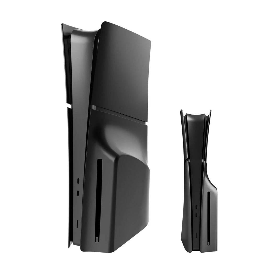 PS5 Slim ABS plastic protective replacement shell in various colours showing 25x24x6.5cm dimensions
