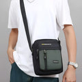 Men's nylon crossbody messenger bag with sewing thread detailing in four colour options