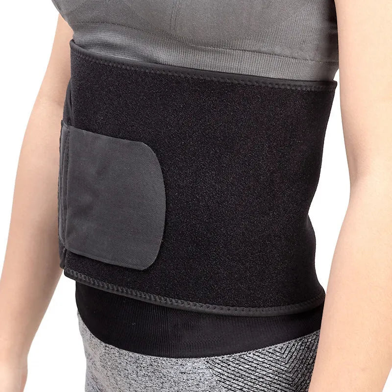 Black adult waist and abdominal girdle belt for yoga fitness and body shaping