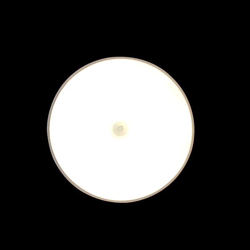 Round 86mm small night lamp with side push key, built-in battery, and white, warm, or two-colour light