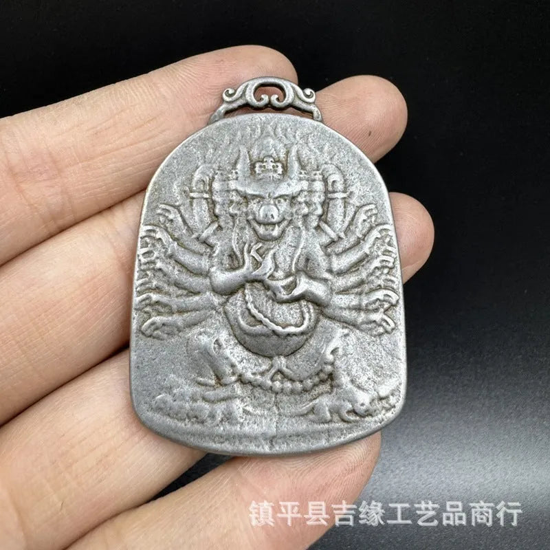 Iron pendant hanging ornament with Chinese style Yamantaka design
