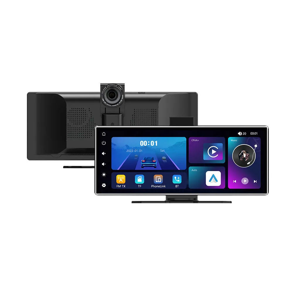 10.26 inch black plastic car LCD touch screen monitor with wireless connection and inverted image support
