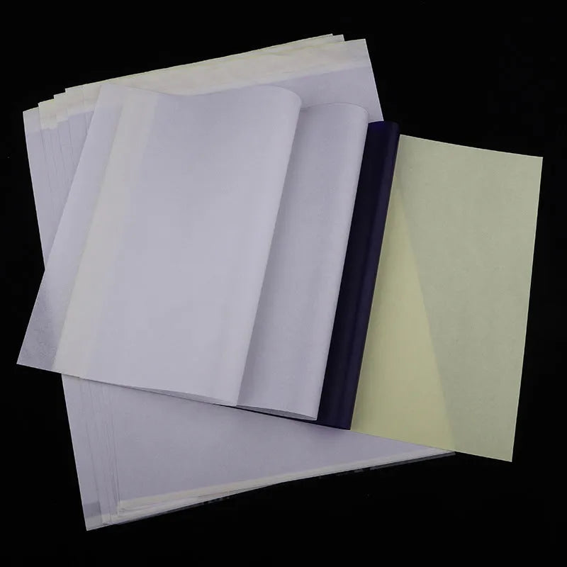 A4 quadruple copy tattoo transfer paper pack for hand drawing and machine stencils