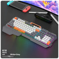 Blue wired gaming keyboard and optical mouse combo with backlit keys and 1.5 metre USB cable