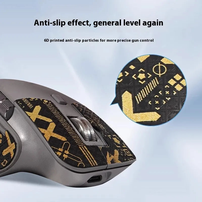 Anti-slip mouse sticker in solid colour with all-inclusive coverage and alcohol cotton wipe included