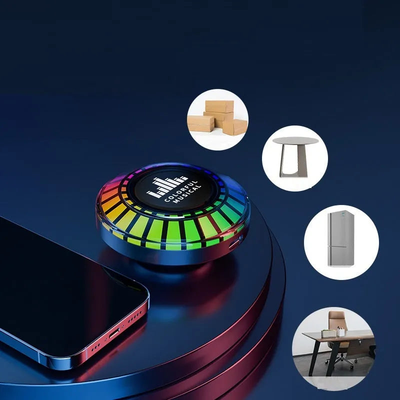 Small square voice control Bluetooth LED atmosphere lamp with stereo sound