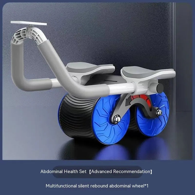 Automatic rebound abdominal wheel with matching lock edge yoga mat set for core exercises