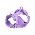 Dog tactical chest back and collar set in black PVC with leash and harness for outdoor training