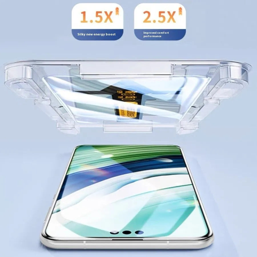 Curved edge glue tempered glass screen protector for Huawei Mate and P series, with HD and anti-peep options