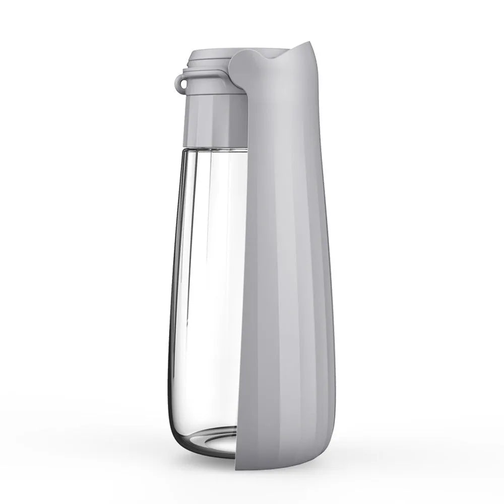 Portable pet water cup outdoor folding dog water bottle 550ml large capacity plastic solid colour