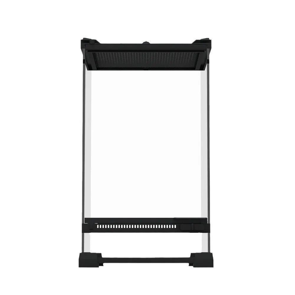 Transparent glass cylinder reptile habitat for lizard and turtle climbing and feeding