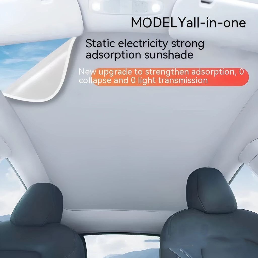 Silicone electrostatic adsorption sunshade for special vehicles in plaid pattern