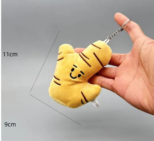 Funny Vegetable Series plush keychain with onion garlic and broccoli pendant in super soft short plush