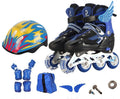 Children's PU mesh roller skates with aluminium frame in five colour options including protective gear