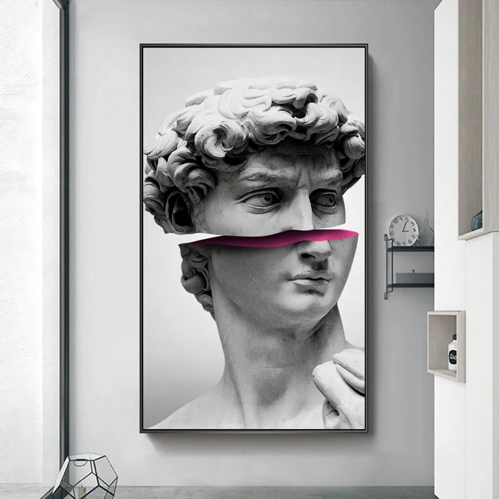 Sculpture canvas art poster fashion simplicity print in picture colour on matte canvas surface
