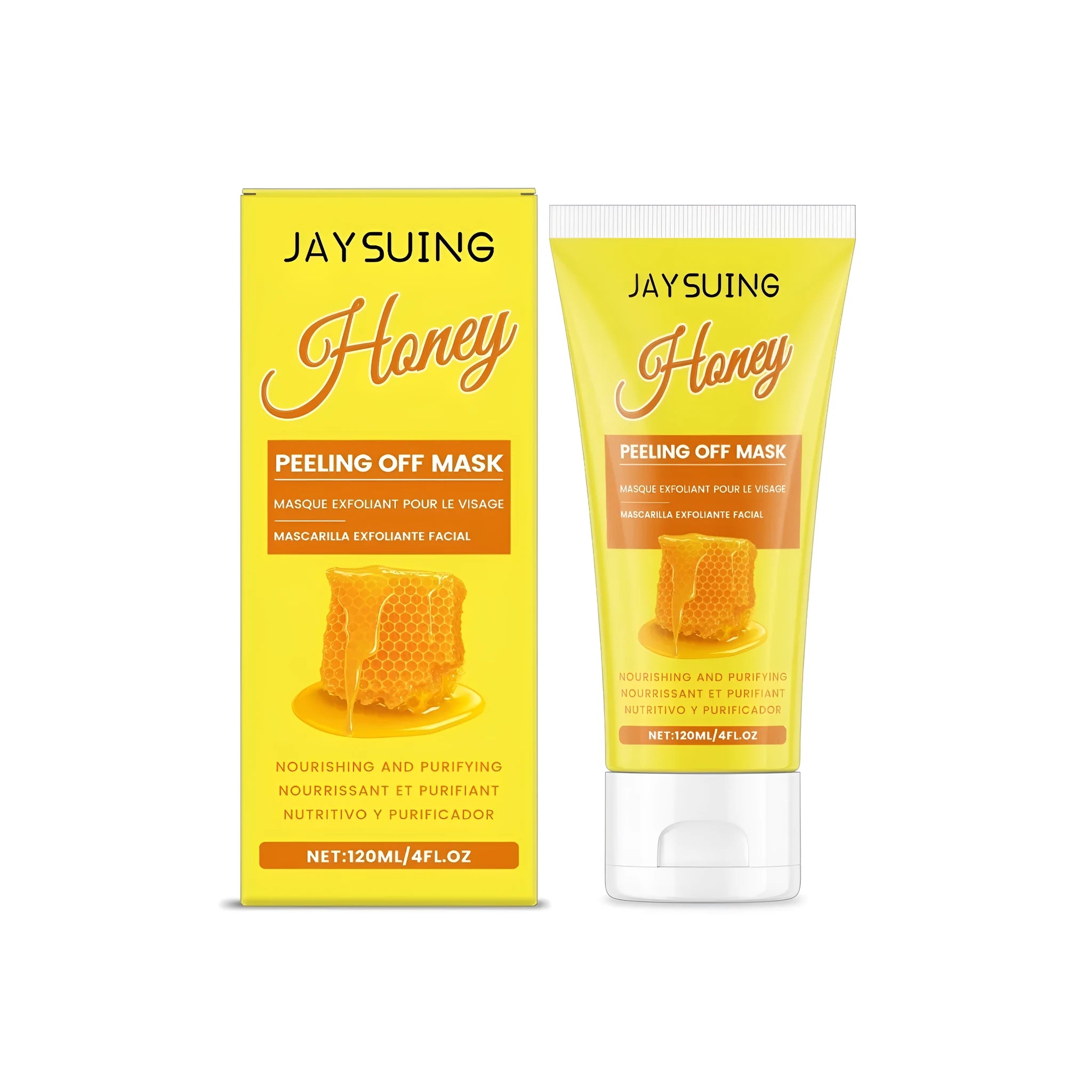 120ml bottle of peeling off mask with collagen, honey and sweet almond seed extract
