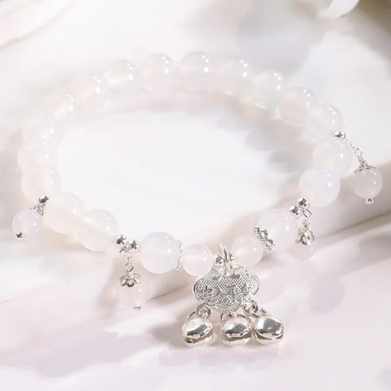 Electroplated opal beaded bracelet for women with diamond-shaped beads in various colours