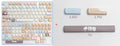 High Sea Salt Cat themed PBT plastic key cap set for mechanical keyboards, showing full layout with coloured keys.