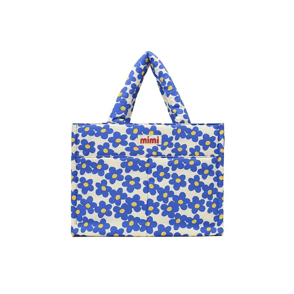 Pet storage outing cartoon printing cotton handbag with burden reduction in green kitten colour