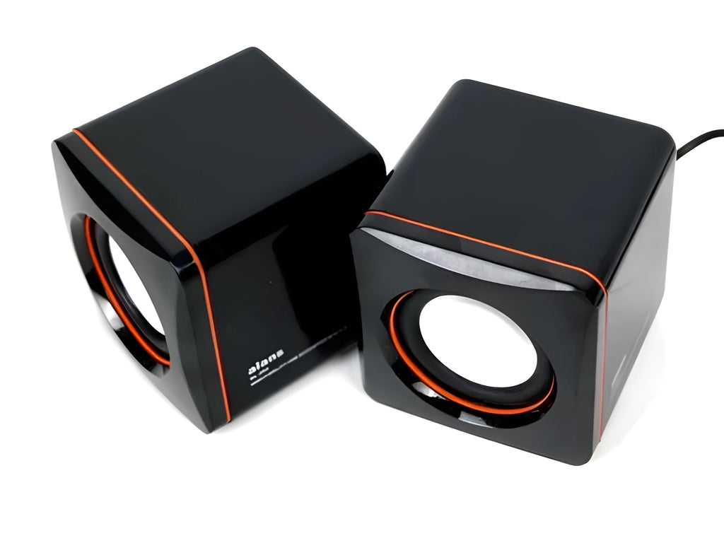 Small black square USB-powered computer speaker for 700B PC desktop