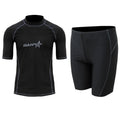 Men's quick-drying half sleeve nylon wetsuit top and pants for snorkelling and surfing