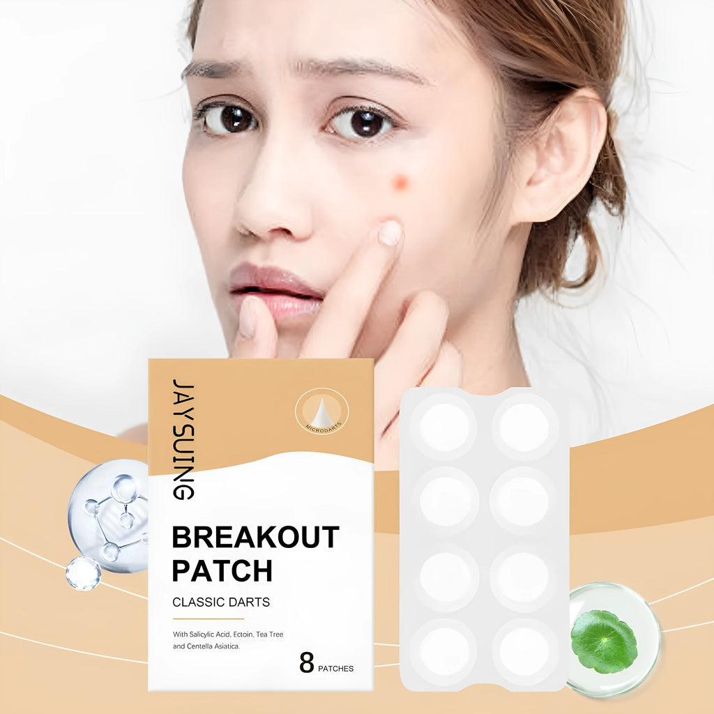 Pack of eight acne treatment patches with tea tree oil and centella extract