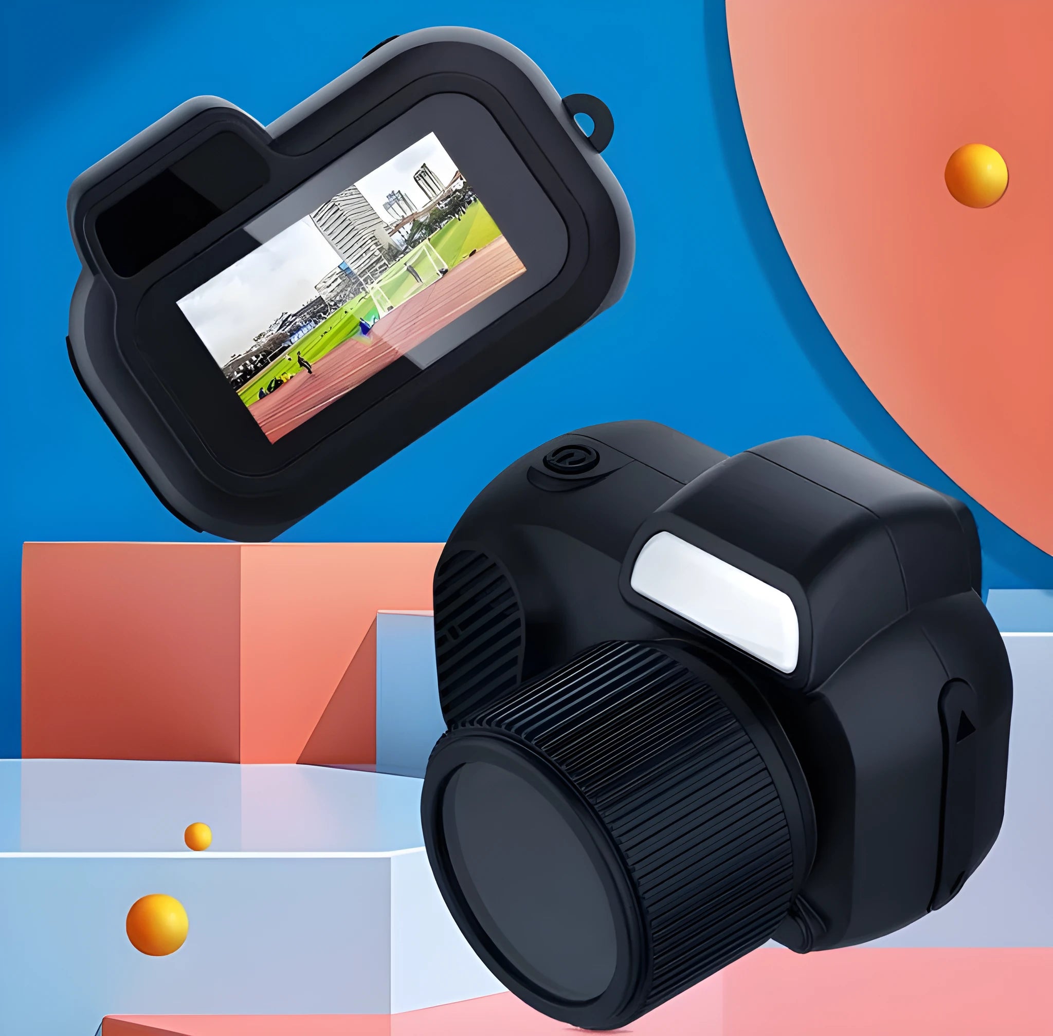 Black Y3000 HD outdoor sports camera with 0.96-inch LCD display screen on a compact ABS body.