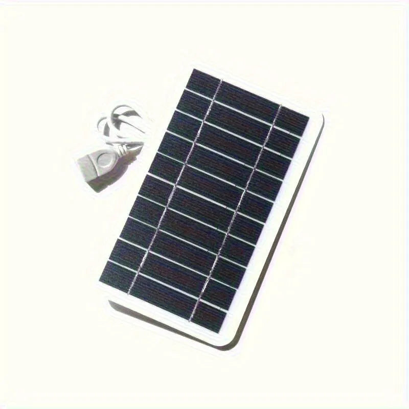 2W 5V portable solar panel charger with 157x94mm polycrystalline silicon panel and USB cable
