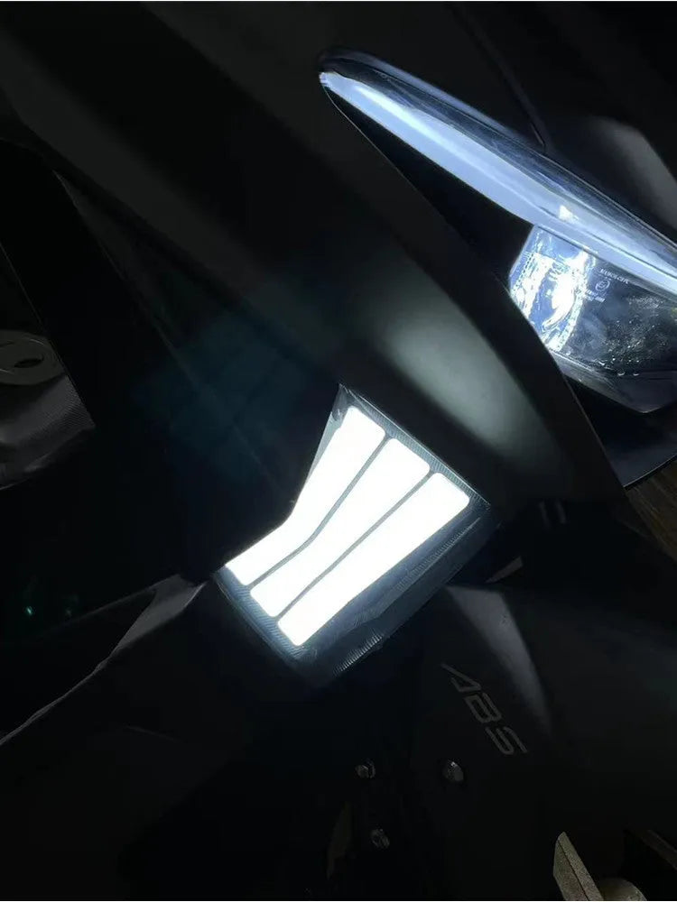 Pair of yellow LED motorcycle cornering lamp bulbs for Tianying TS150 models.