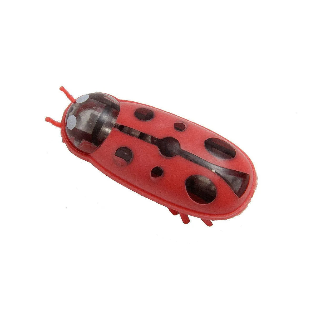 Electric toothbrush worm cat teaser toy showing ladybug and iron cow style designs