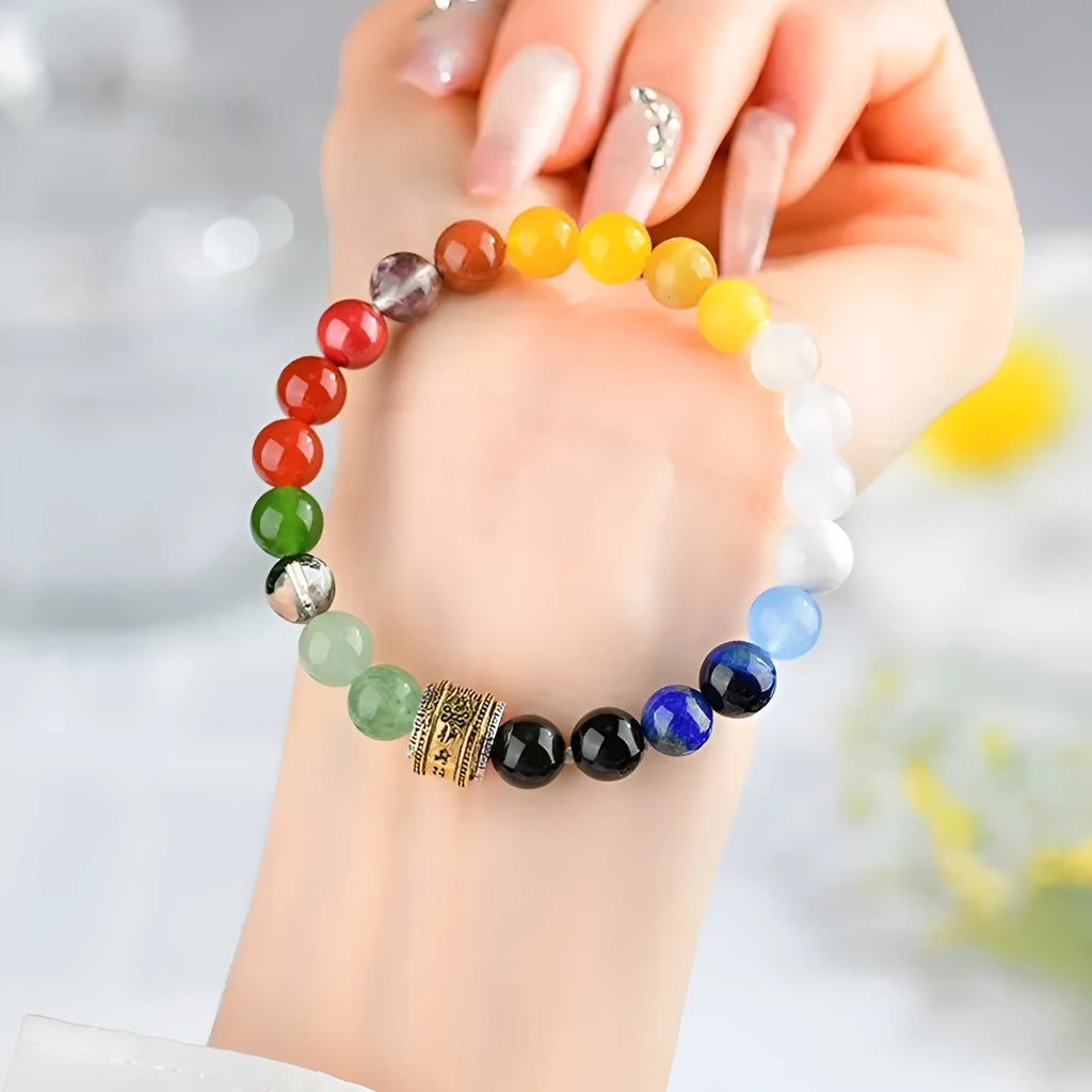 Crystal five elements Duobao bracelet for men and women geometric shape round elements