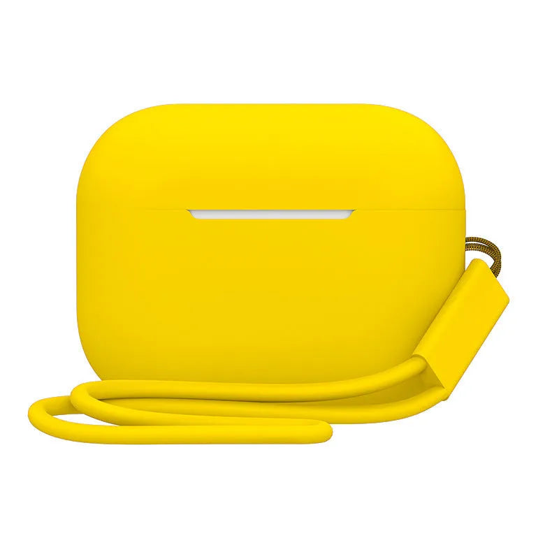 AirPods Pro 2 silicone protective case with attached lanyard in various solid colour options