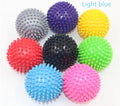 Fascial ball point massage ball in green, 9cm diameter, made from PVC PU and rubber