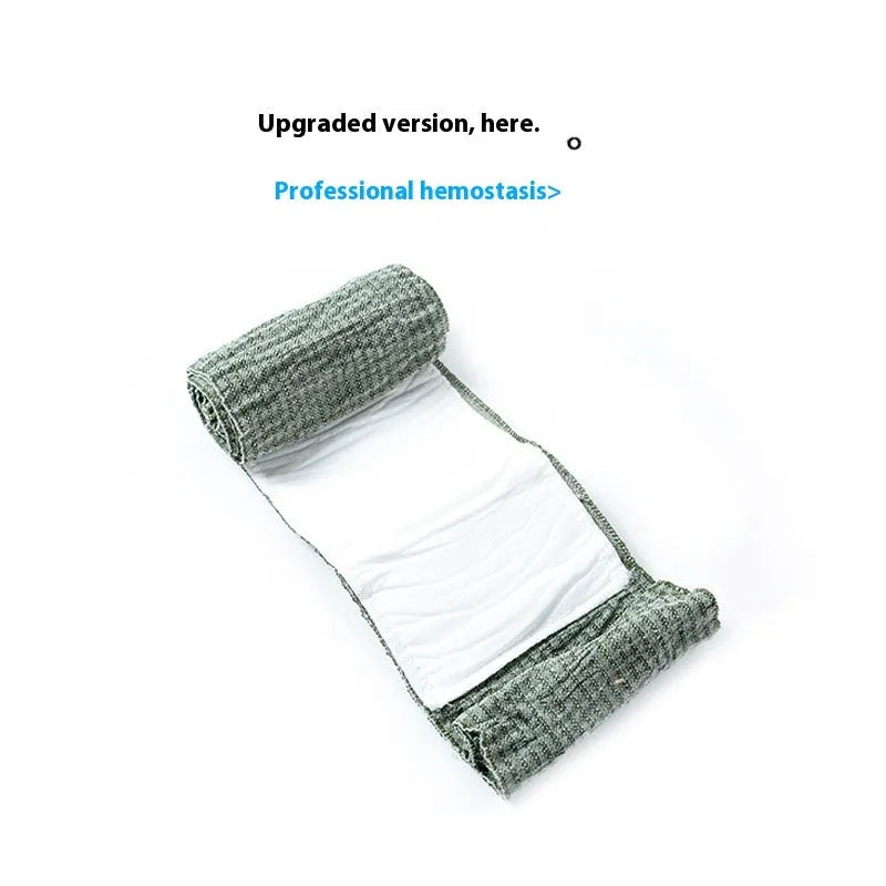 Simple portable hemostatic bandage tactical gauze tape in 4-inch and 6-inch sizes.