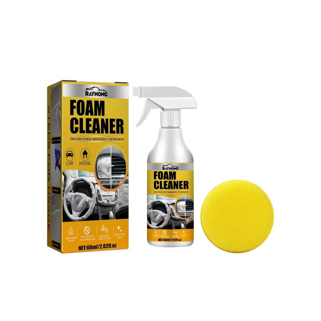 60ml car interior foamed cleaner with sponge for wash-free dashboard and seat cleaning