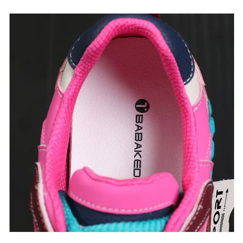 Leather sports casual shoes with thick rubber wedge sole and lace-up front in four colour options.