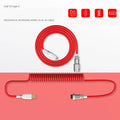 Type-C detachable mechanical keyboard cable with USB and USB-C connectors in five colour options