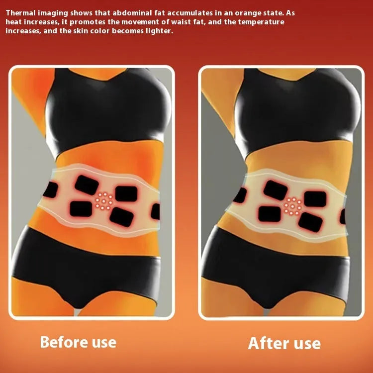 Azure rechargeable red light hot compress massage belt with remote control, ABS PVC, variable speed