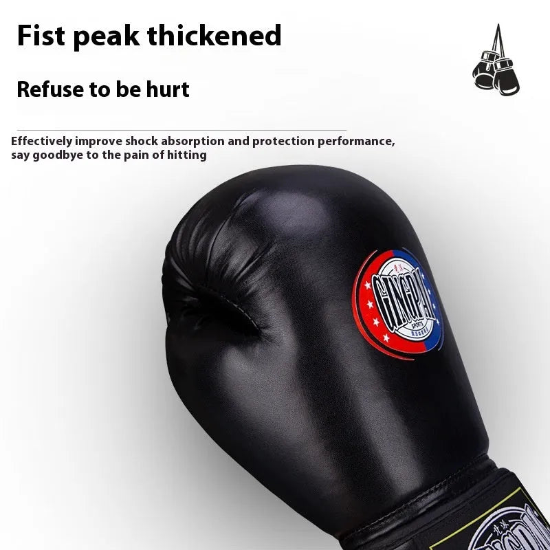 Professional training boxing gloves in multiple colours and sizes for martial arts and fitness