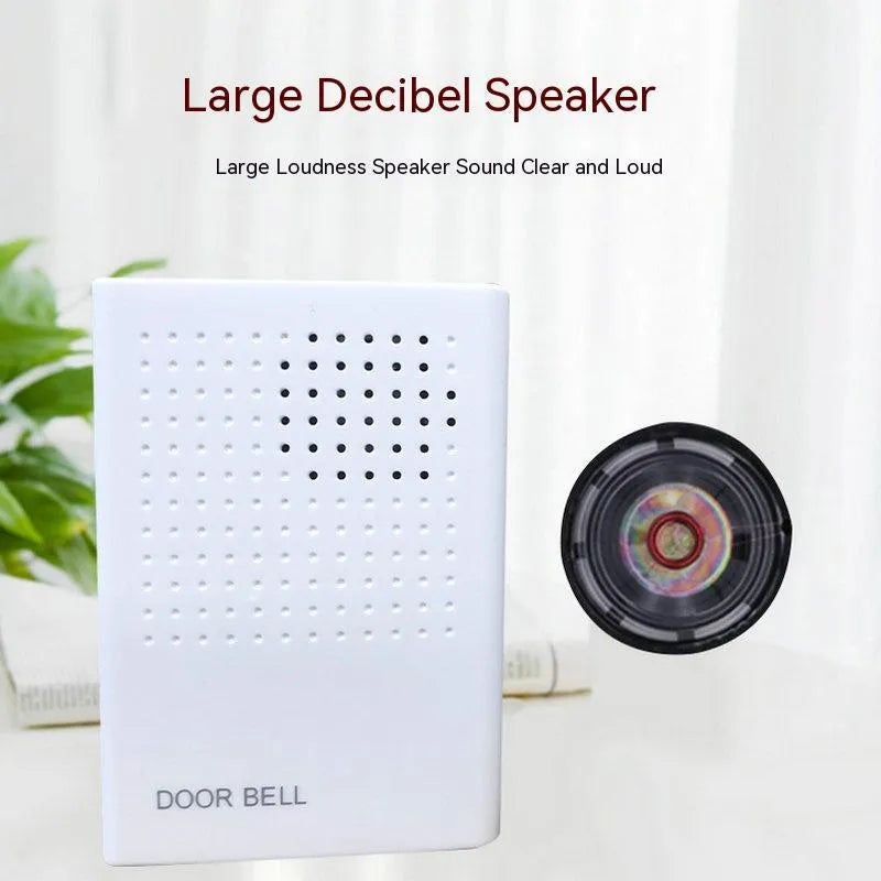 White wired doorbell 87x62x23mm battery-mounted for hotels and home use