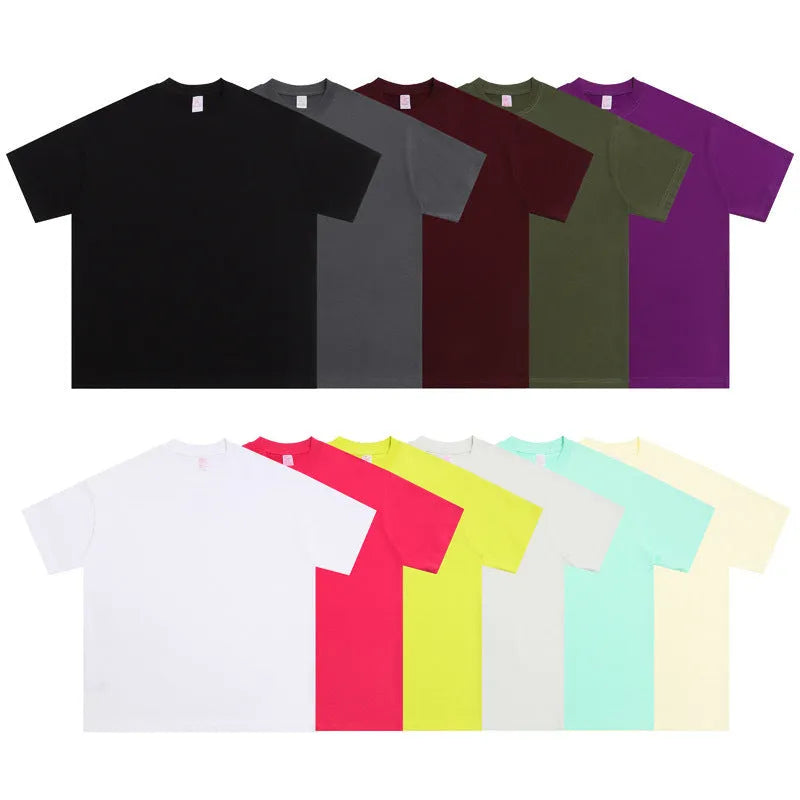 Men's loose fit cotton t-shirt in multiple colours with short sleeves and pullover design