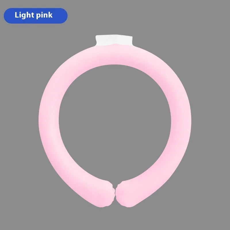 PVC cooling neck ice ring with temperature indicators for outdoor sports heatstroke prevention