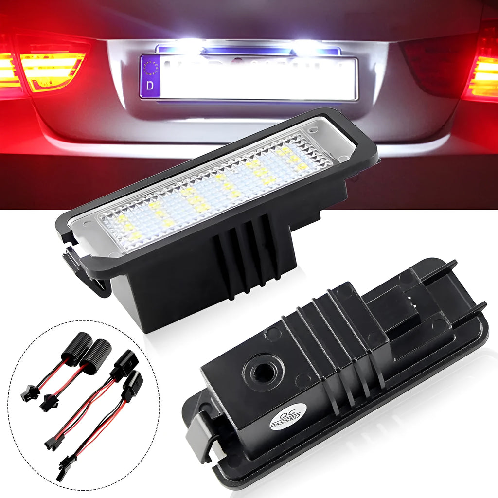Volkswagen LED licence plate light replacement kit with 24 SMD LEDs for Golf Polo Phaeton models.