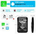 Android smart car upgrade box with ABS plastic casing measuring 81mm wide