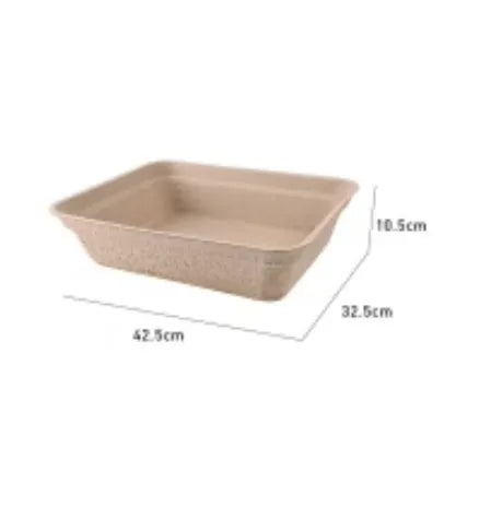 Brown disposable waterproof cat litter box in three different sizes on a white background.
