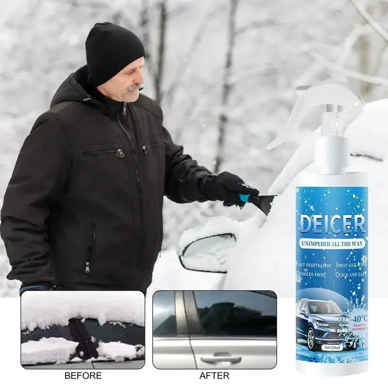 250ml car deicer spray can for winter ice removal from windows and locks