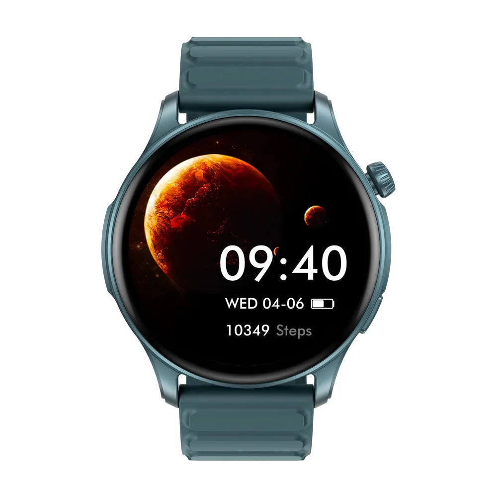 Btalk 3 Pro smart watch in blue, grey, or pink colours showing AMOLED screen and compact case